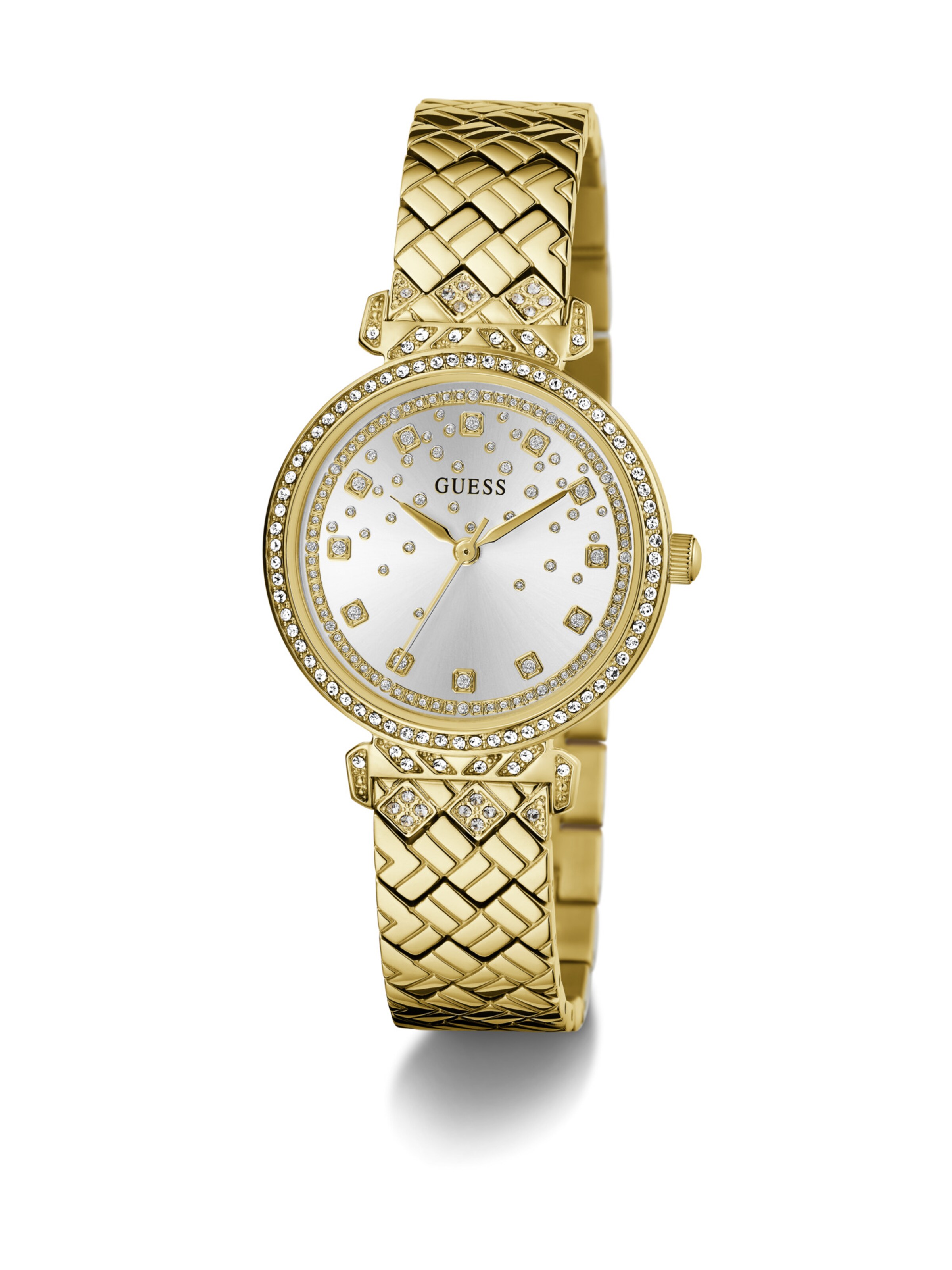 Montre à affichage analogique GUESS en or