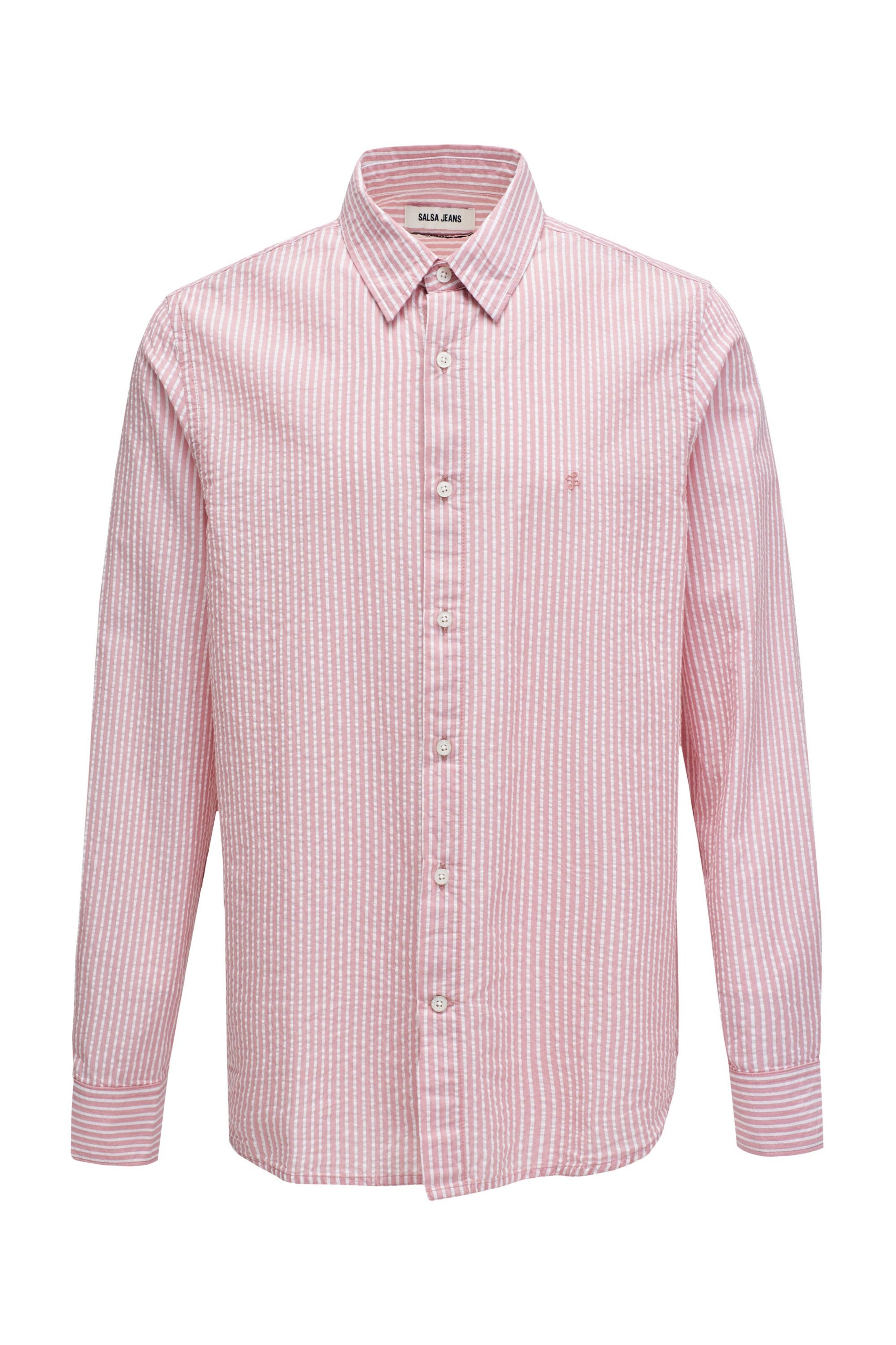 Coupe regular Chemise Salsa Jeans en rose : devant