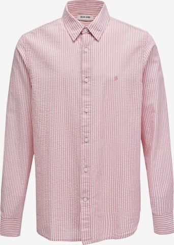 Coupe regular Chemise Salsa Jeans en rose : devant