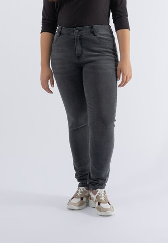 October Slimfit Jeans in Grijs: voorkant
