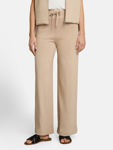 TOM TAILOR Wide leg Broek in Beige: voorkant