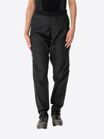 VAUDE Regular Outdoor trousers 'Kuro' in Black: front