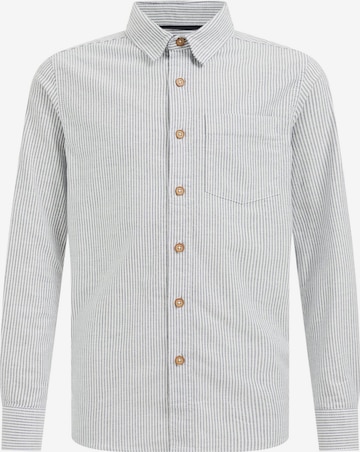 WE Fashion Regular fit Button up shirt in Grey: front