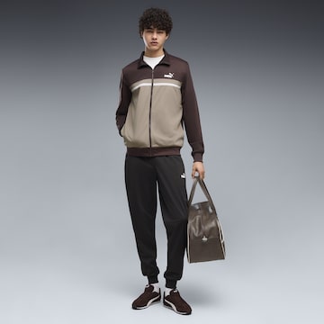 PUMA Trainingspak in Bruin: voorkant