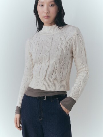 Pull-over MANGO en beige : devant