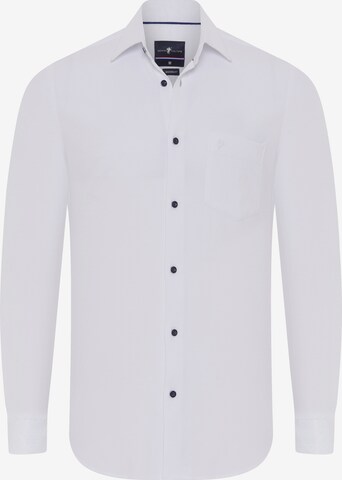 DENIM CULTURE - Camisa 'Owen' em branco: frente