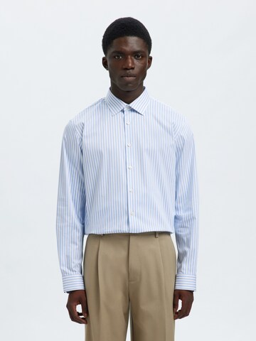 SELECTED Slim Fit Hemd in Blau: Vorderseite