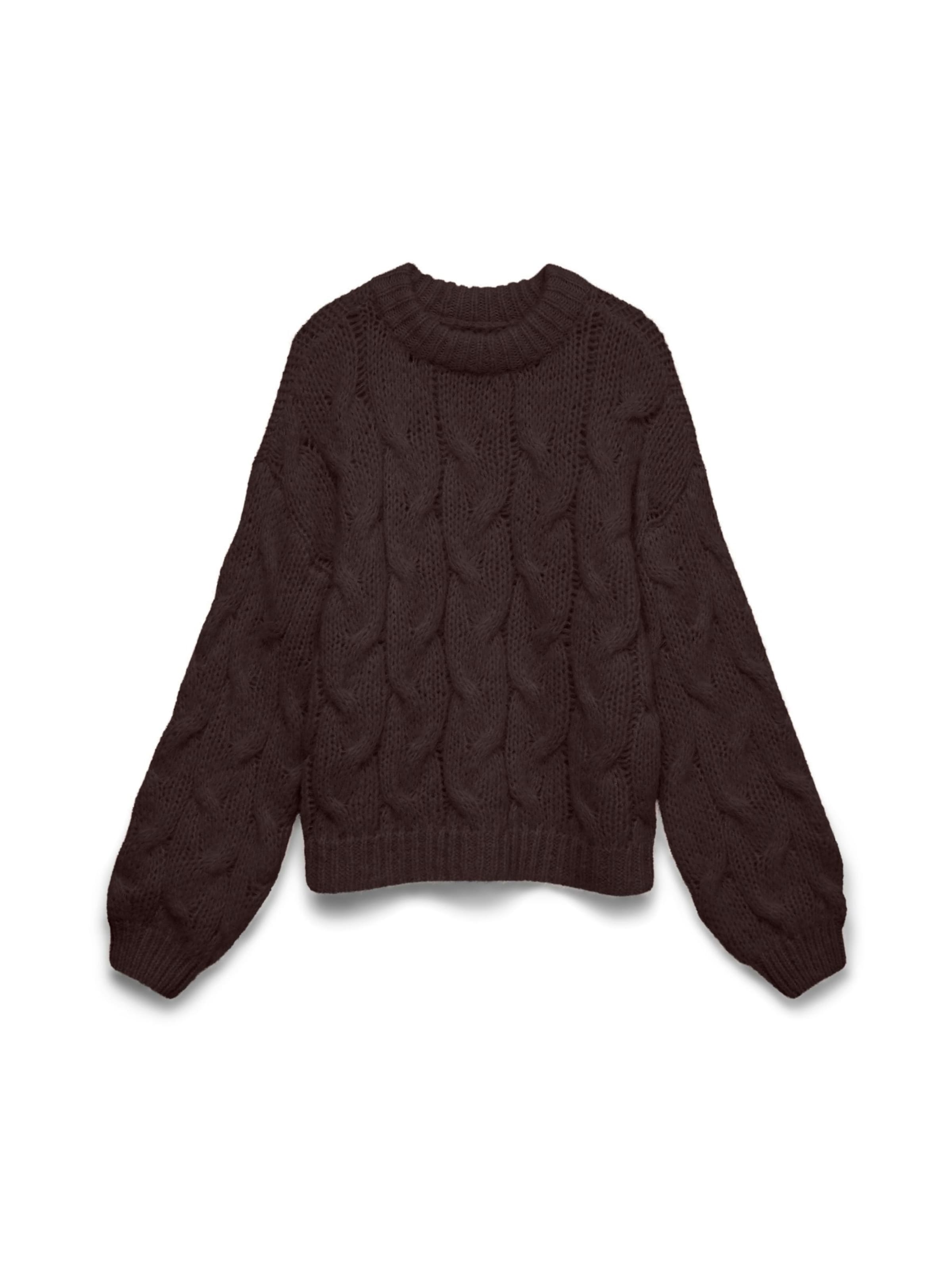 VERO MODA Pullover 'VMMaybe' in Braun: Vorderseite