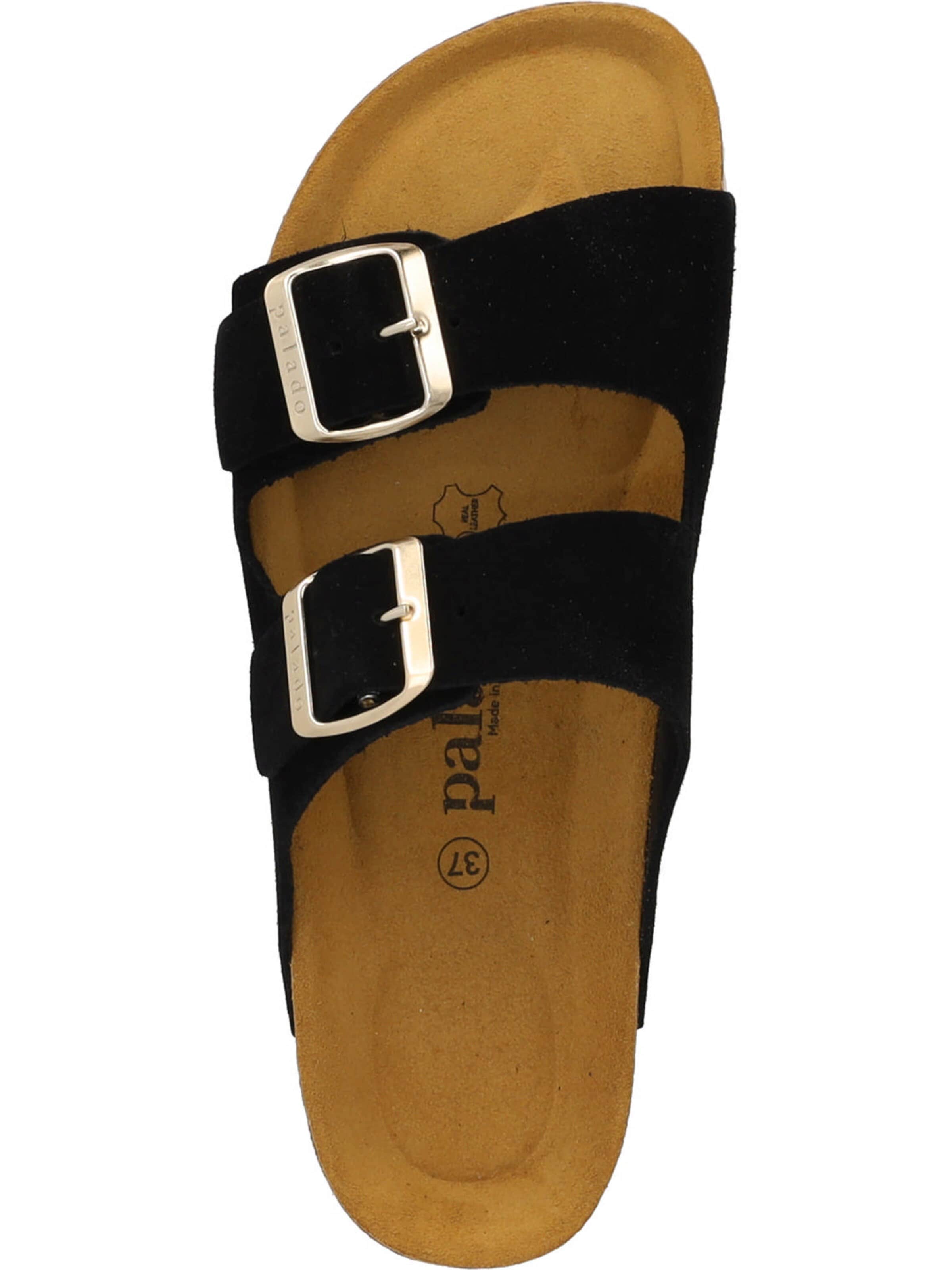 Palado Pantolette 'Palado Korfu Suede Premium Leather'‌‌‌‌‌‌‌‌‌ in Schwarz