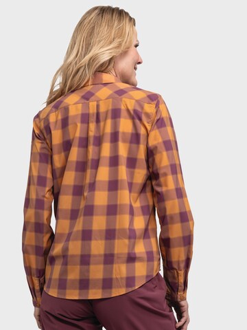 Schöffel Athletic button up shirt 'Silba' in Orange