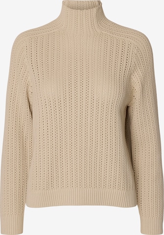SELECTED - Jersey 'SLWOLGA' en beige: frente