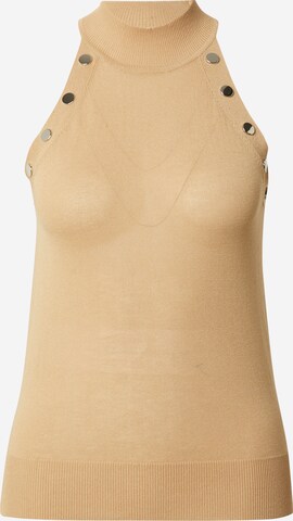 Karen Millen Gebreide top in Beige: voorkant