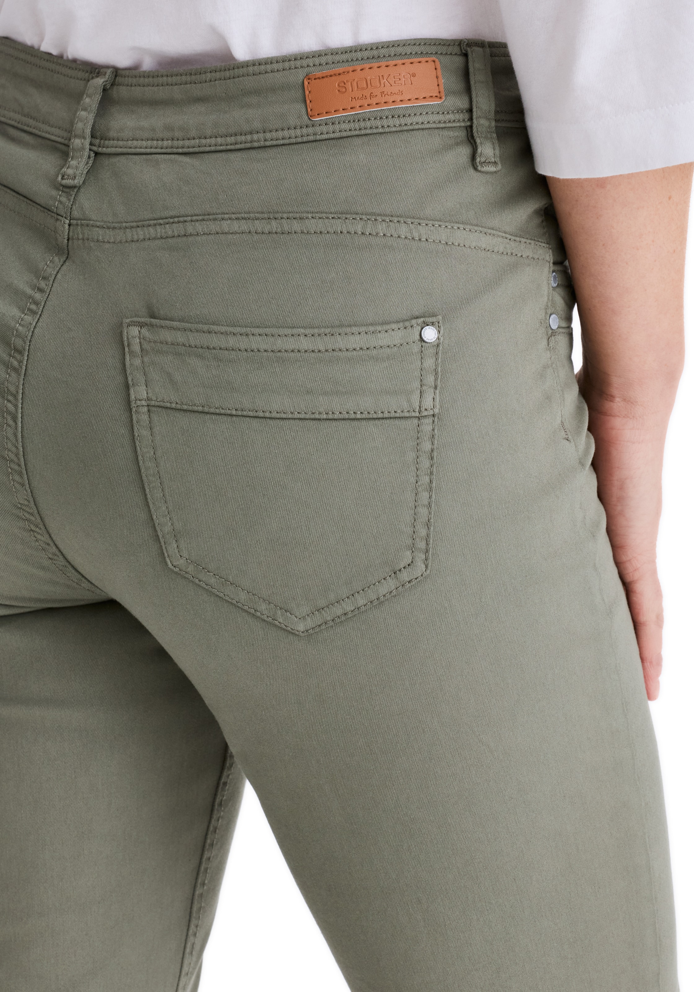 Coupe slim Jean 'Davos' STOOKER WOMEN en vert