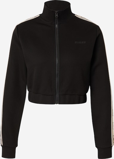 GUESS Sports sweat jacket 'BRITNEY' in Sand / Black / White, Item view