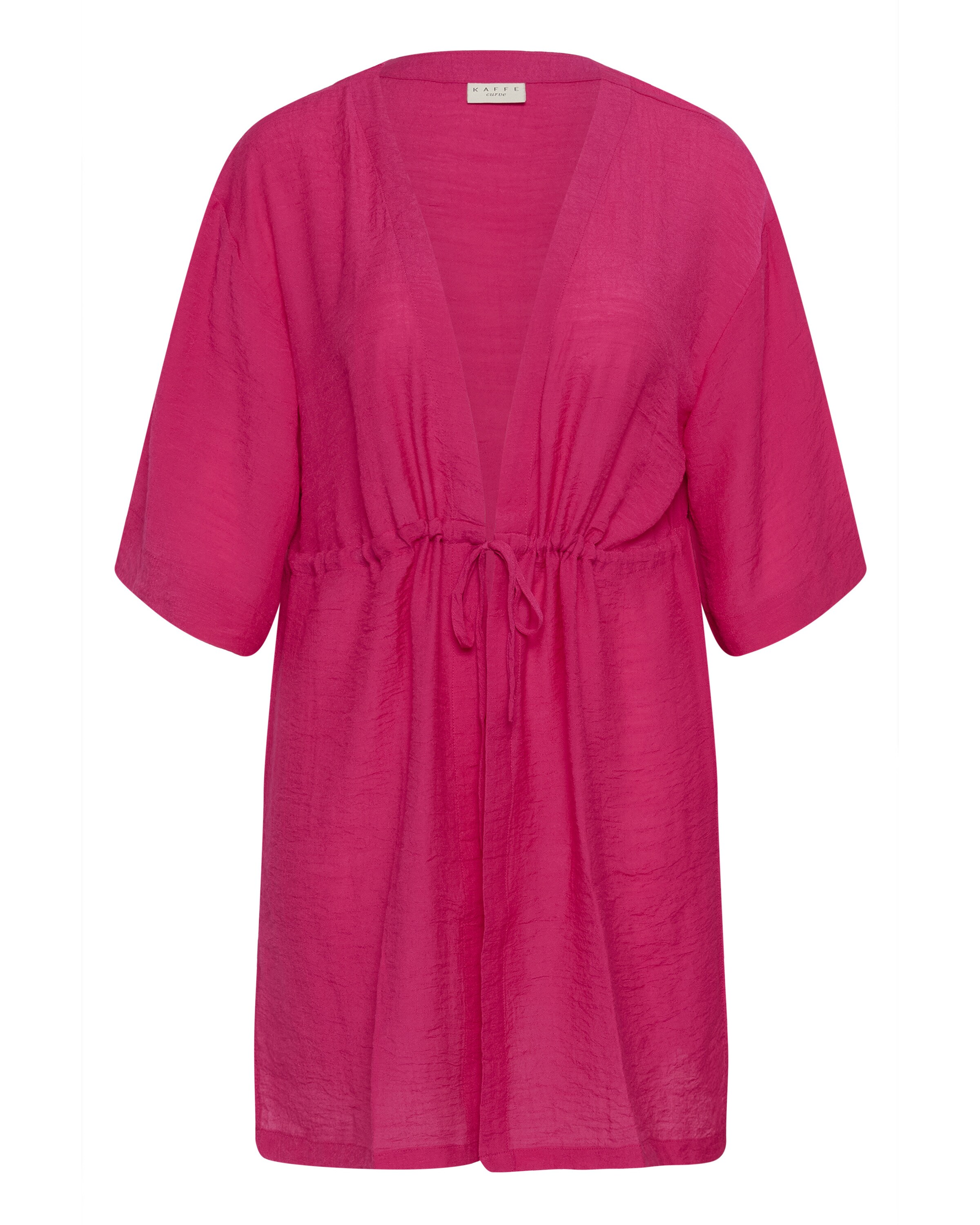 KAFFE CURVE Kimono in Pink: front