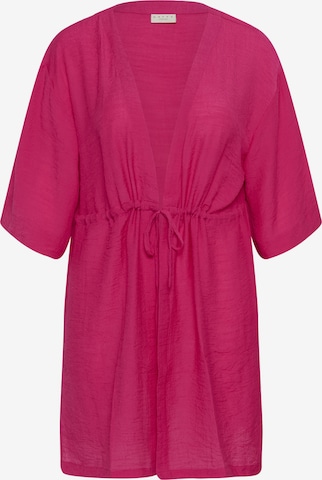Kimono KAFFE CURVE en rose : devant