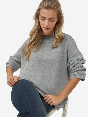 Hiccup Pullover in Grau: Vorderseite