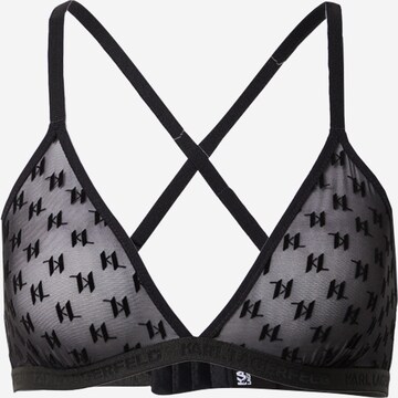 Karl Lagerfeld Triangle Bra in Black: front