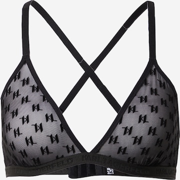 Karl Lagerfeld Triangle Bra in Black: front