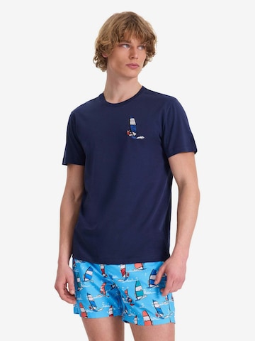 T-Shirt 'Embroidery' WESTMARK LONDON en bleu : devant