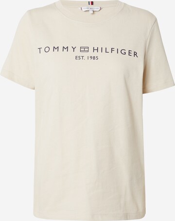 T-shirt TOMMY HILFIGER en beige : devant