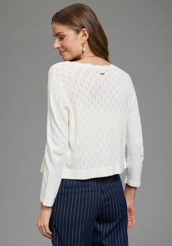 LAURA SCOTT Knit Cardigan in White