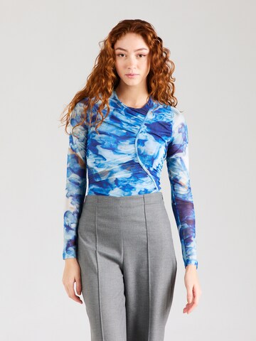 Bardot Blouse 'OL' in Blauw: voorkant