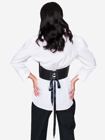 Haute Cuir Riem 'Structured Underbust Corset Belt' in Zwart