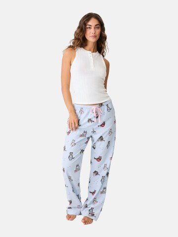 PJ Salvage Pyjamabroek ' Flannels ' in Blauw