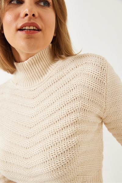 Bianco Lucci Jersey en XS-XL en crema, Vista del producto