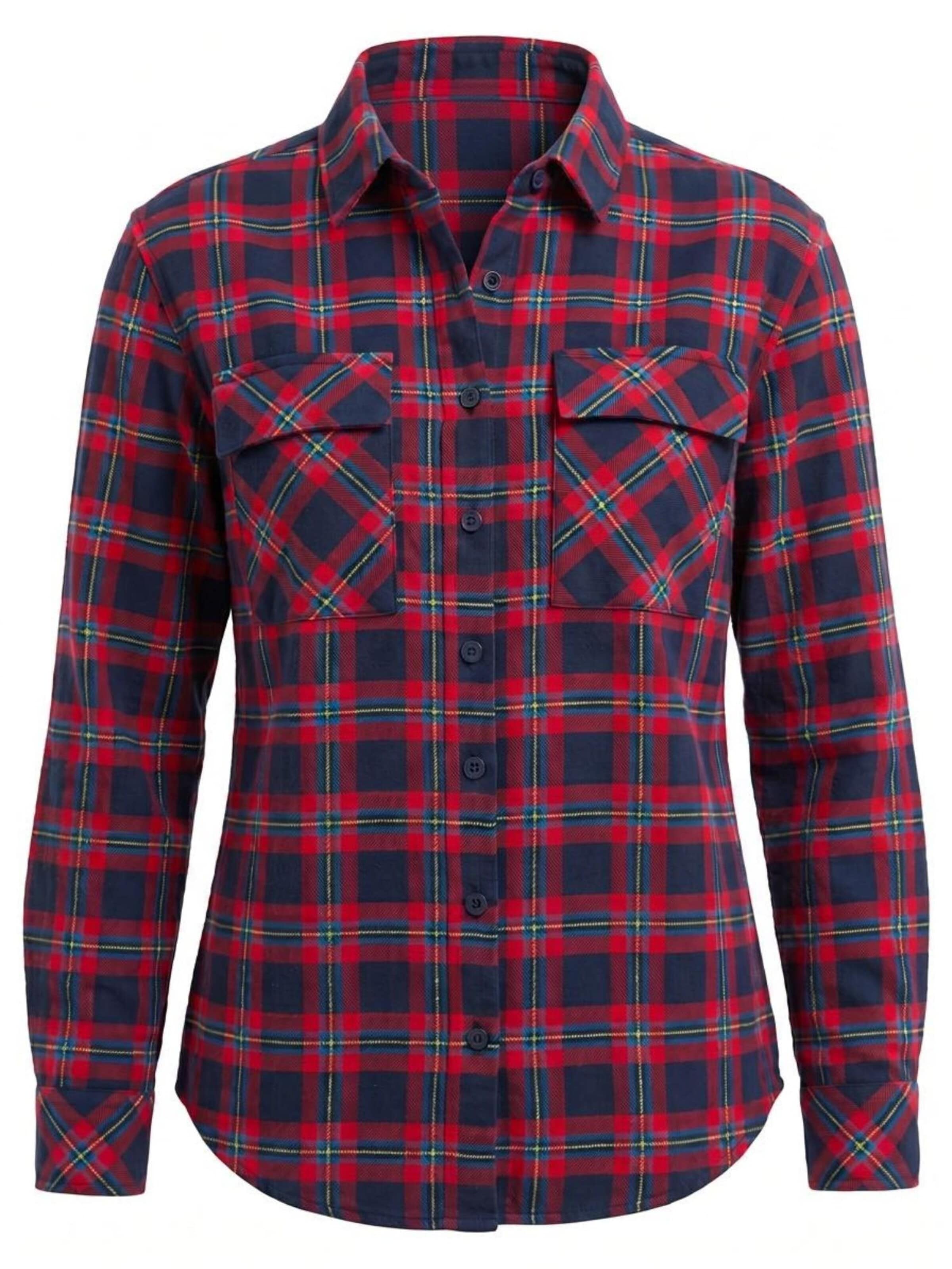 Radwa Blouse 'Women's Soft Warm Flannel Shirt' in Blue: front