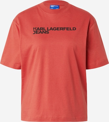 KARL LAGERFELD JEANS Тениска в червено: отпред
