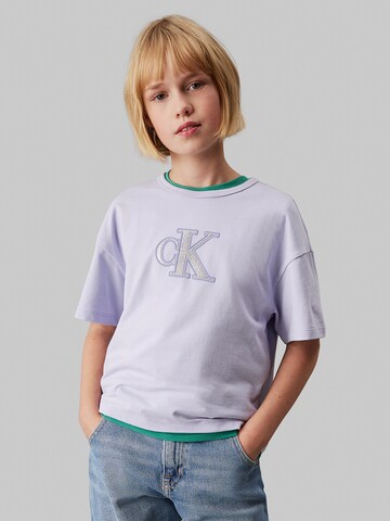 Calvin Klein Jeans Футболка в Лиловый: спереди