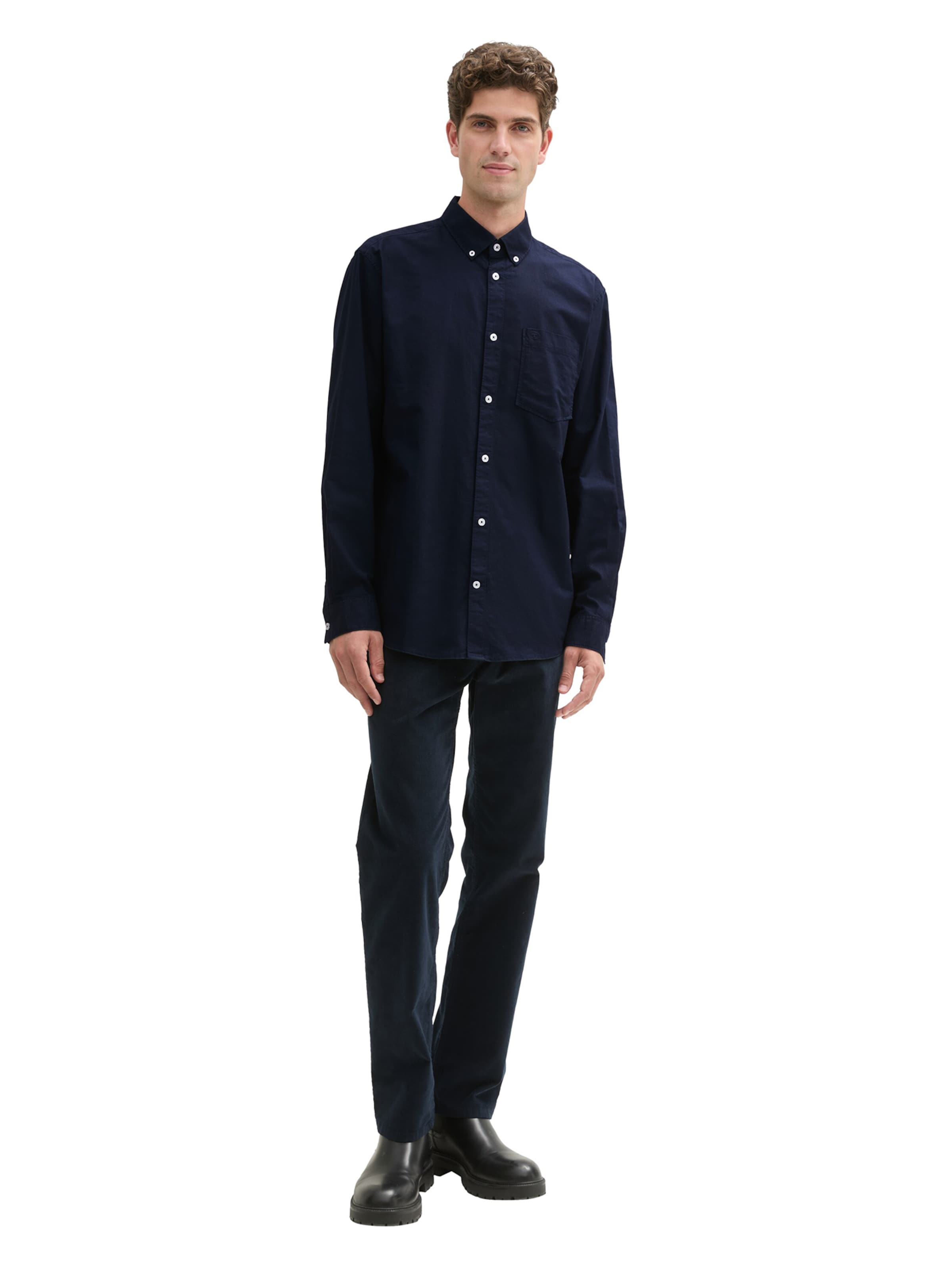 TOM TAILOR Regular fit Button Up Shirt in Blue
