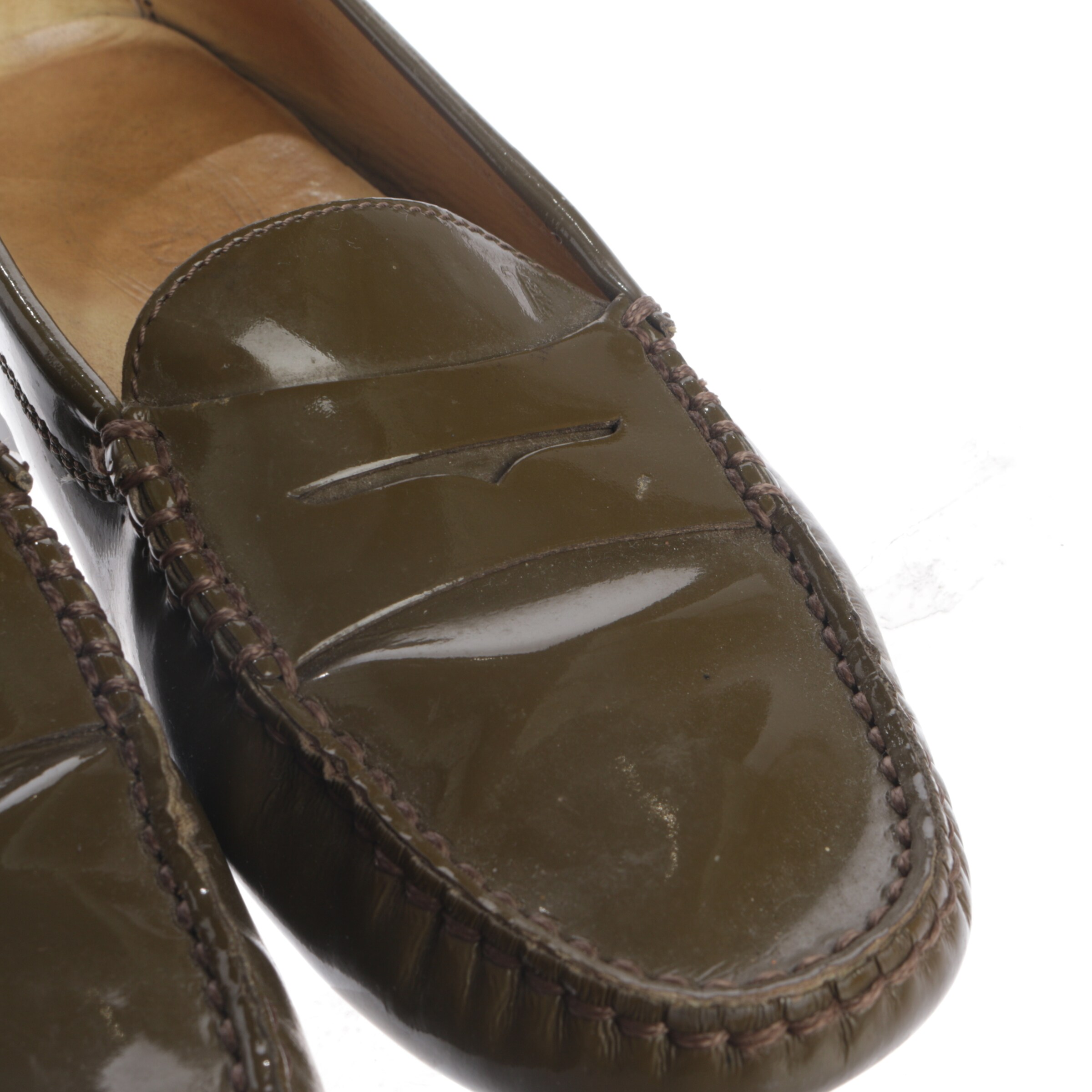 Tod's Flats & Loafers in 37 in Green