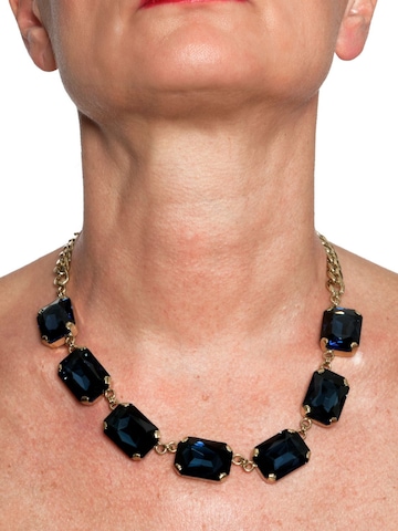 Addicted2 - Cadena 'Pax collana placcata oro con cristalli Swarovski blue' en azul