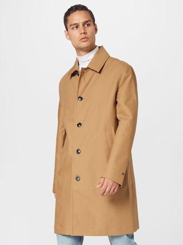 Manteau mi-saison TOMMY HILFIGER en beige : devant