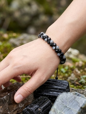 UNIQAL Armband 'LABRADORIT SCHWARZER TURMALIN' in Gemengde kleuren