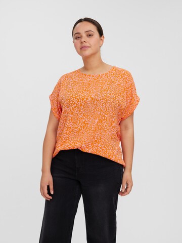 Vero Moda Curve Тениска 'Delilah' в оранжево: отпред