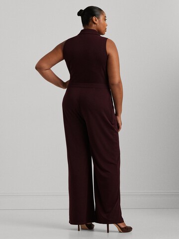 Lauren Ralph Lauren Plus Jumpsuit 'NIKELLE' in Rood