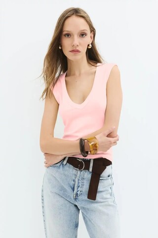 No Matter What Top in Roze: voorkant