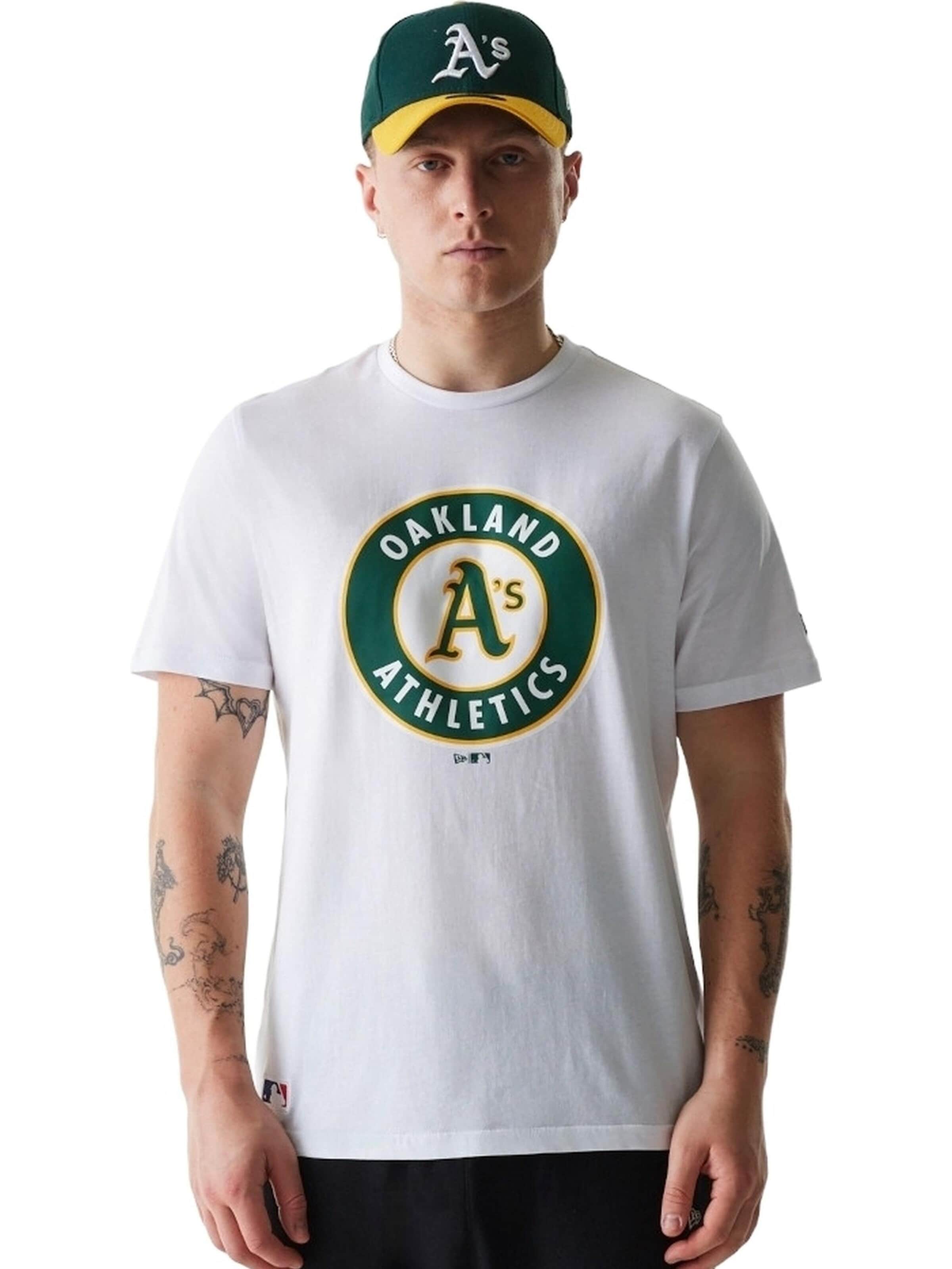 NEW ERA - Camiseta 'Camiseta new era blanca oakland athletics nob mlb regular tee oakath' en blanco: frente