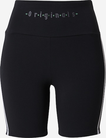 Skinny Pantalon 'Short' ADIDAS ORIGINALS en noir : devant