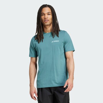 ADIDAS TERREX Performance shirt 'Mountain' in Green: front