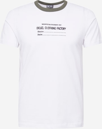 DIESEL Shirt 'DIEGOR' in Wit: voorkant