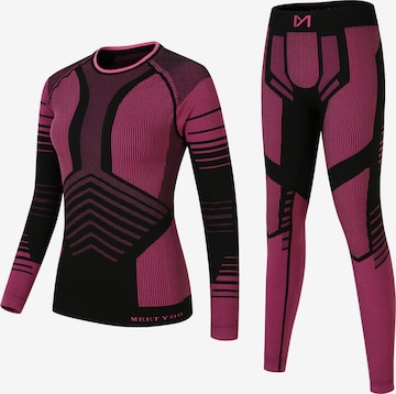 MEETWEE Sports bodysuit 'Ski Base Layer for Skiing and Running' in Pink: front