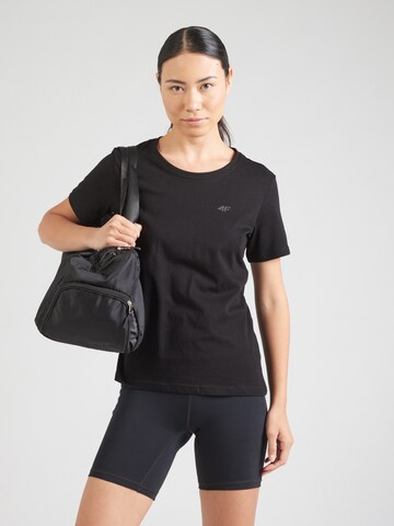 4F Sportshirt in Schwarz: Vorderseite