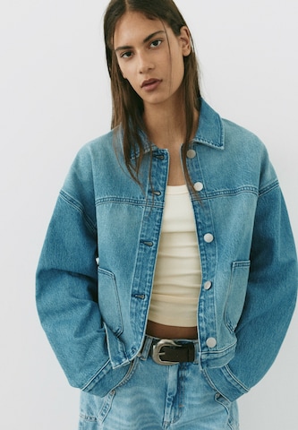 Pull&Bear Tussenjas in Blauw: voorkant