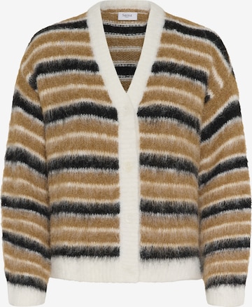 SAINT TROPEZ Knit Cardigan 'OlmaSZ' in Brown: front