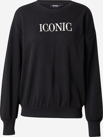 ONLY Sweatshirt 'HANNA' in Black: front